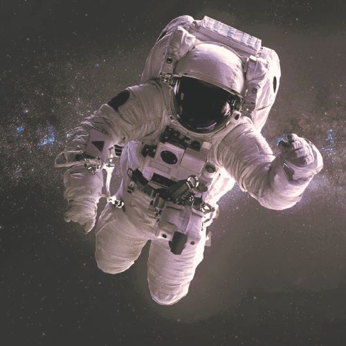 astronaut in space logo